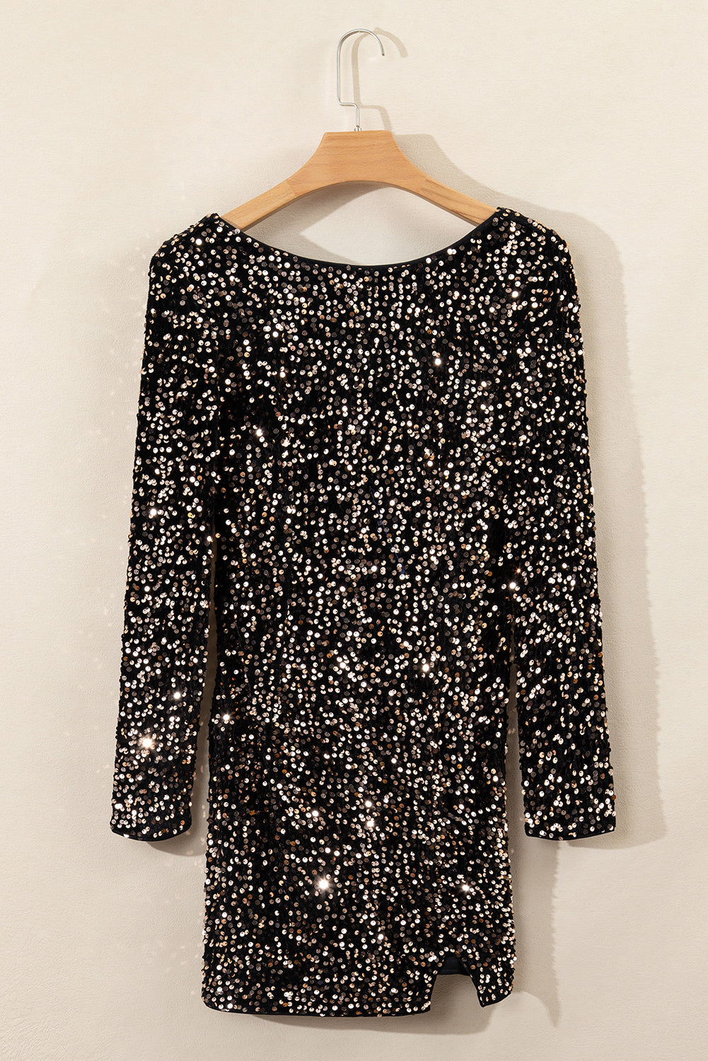 Sequin Crew Neck Dress