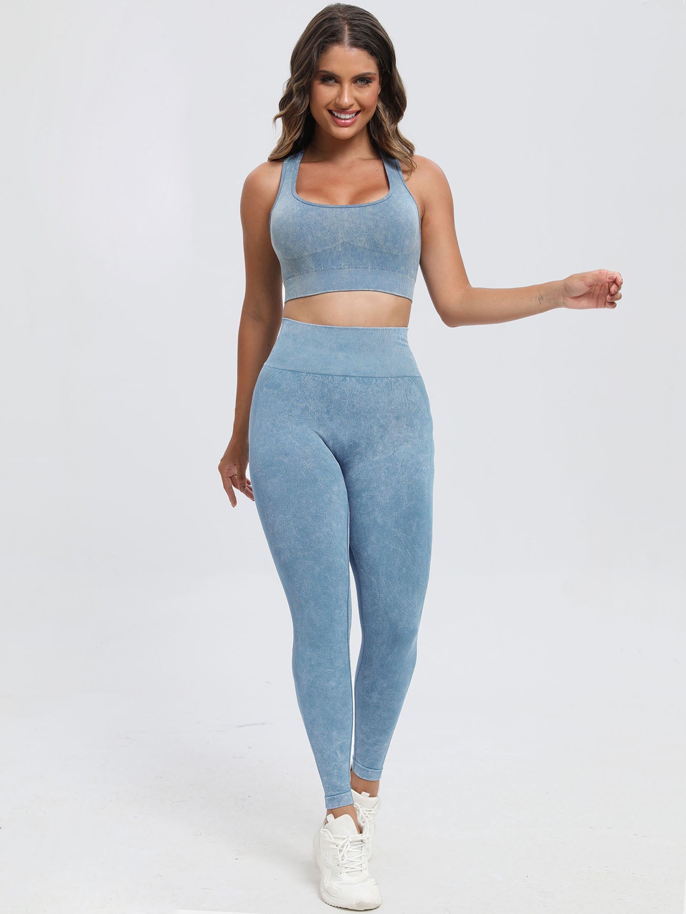 Scoop Neck Wide Strap Top and Pants Active Set - JassyBae