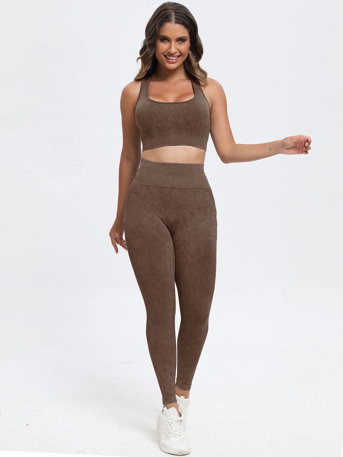 Scoop Neck Wide Strap Top and Pants Active Set - JassyBae