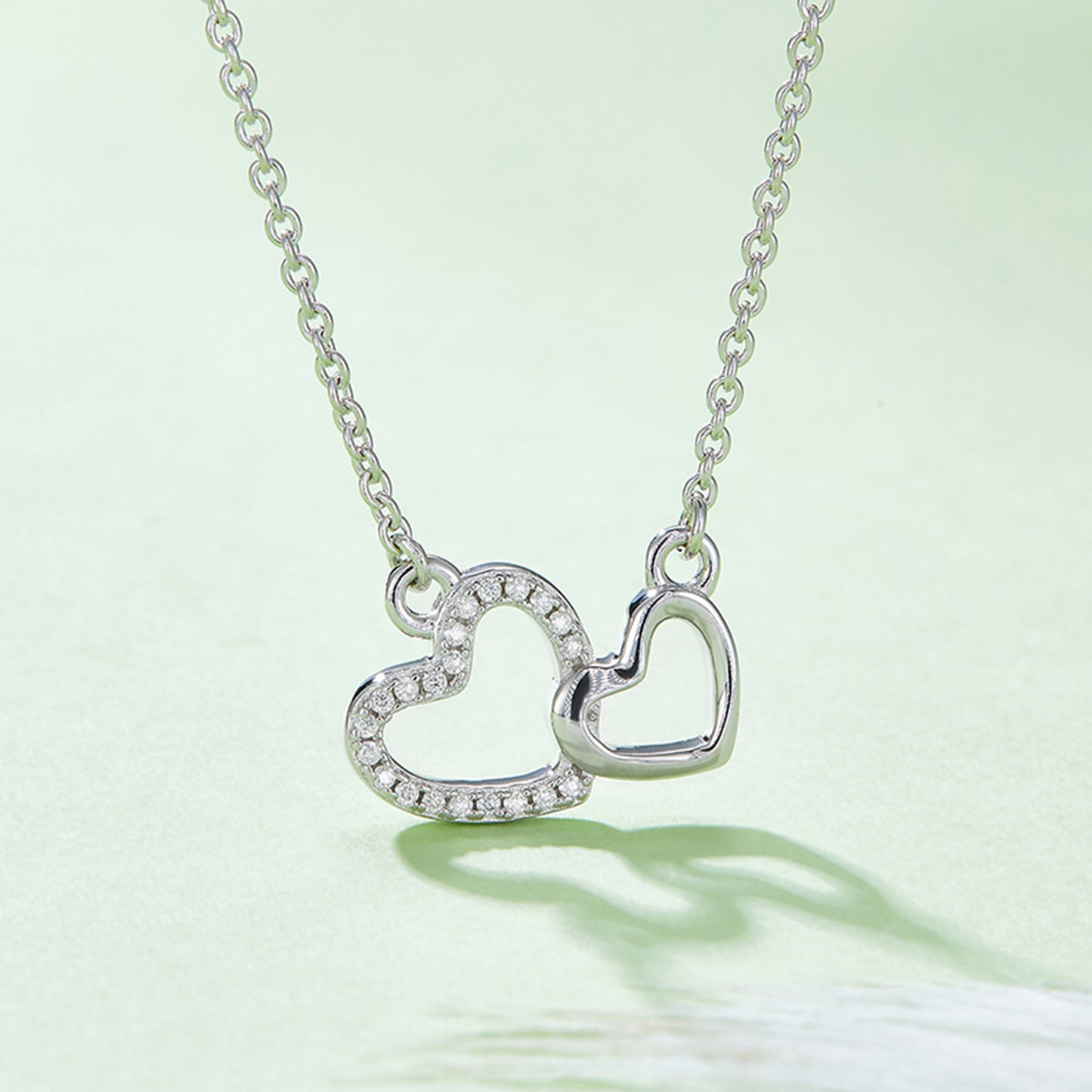 Moissanite 925 Sterling Silver Heart Necklace - JassyBae