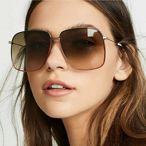 Large frame Square Women Sunglasses Classic Retro