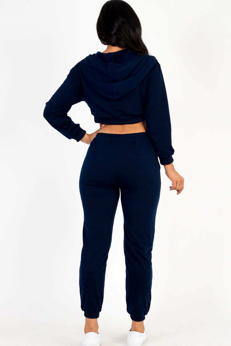 Half Zip Hoodie and Joggers Set