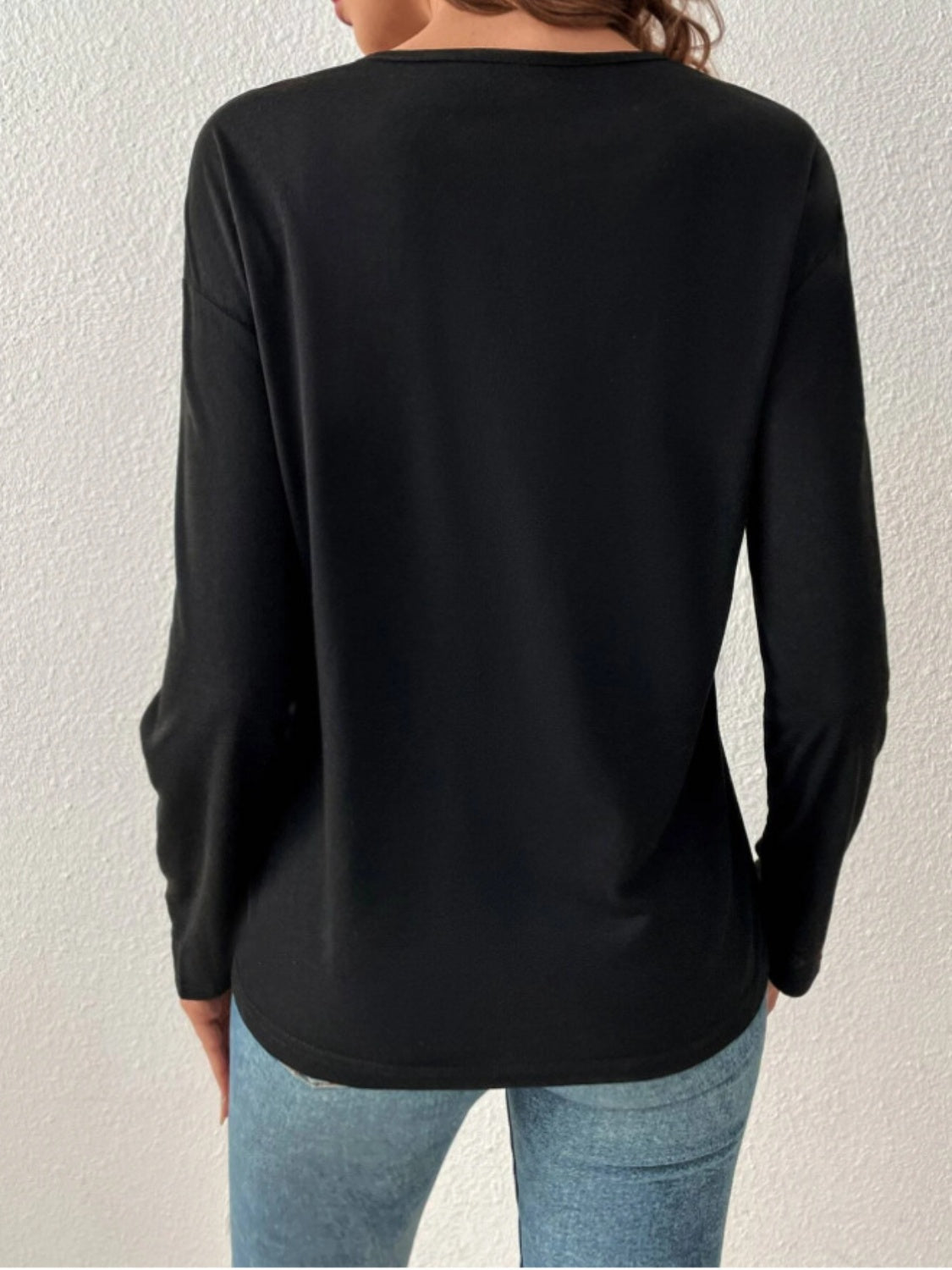 V-Neck Long Sleeve T-Shirt