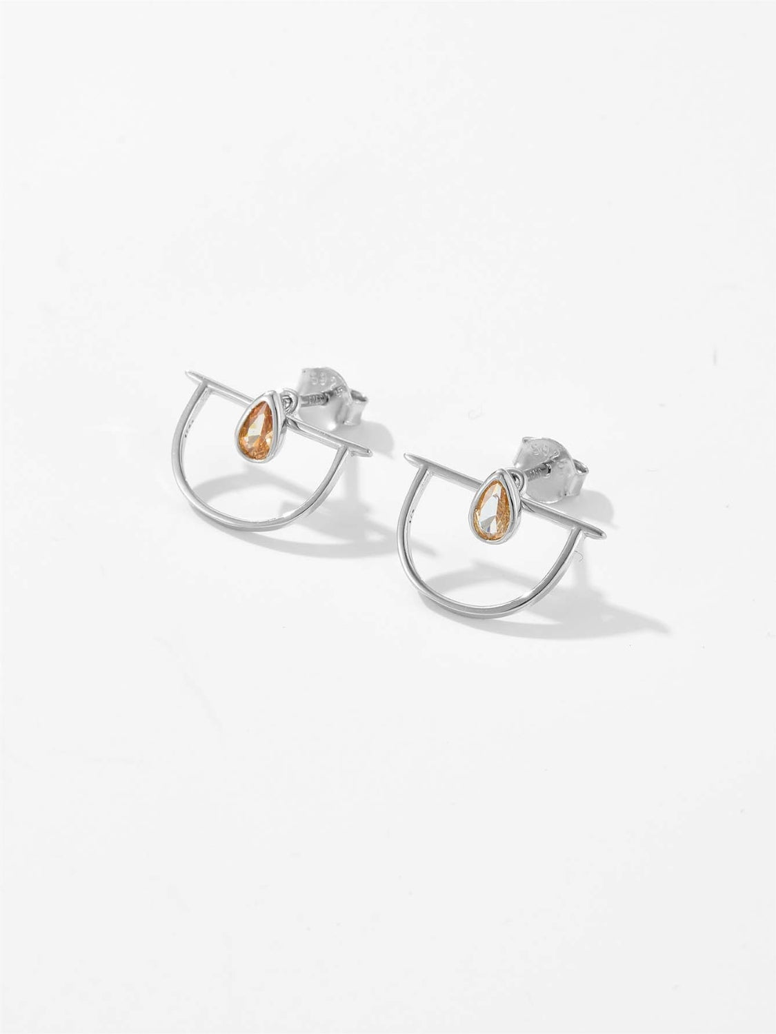 925 Sterling Silver Inlaid Zircon Earrings - JassyBae