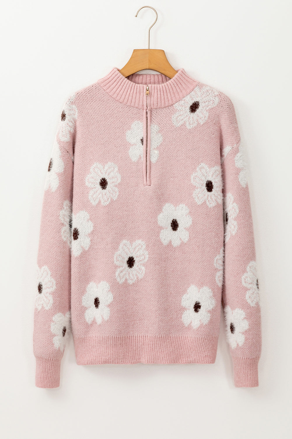 Pink Floral Sweater