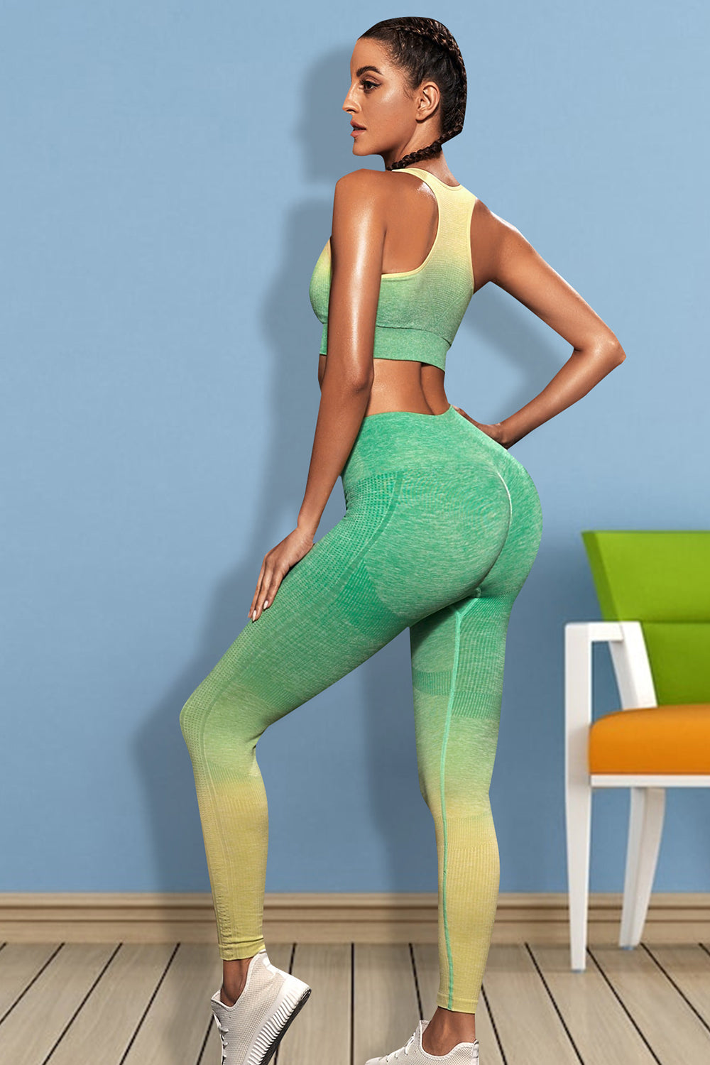 Gradient Sports Tank and Leggings Set - JassyBae