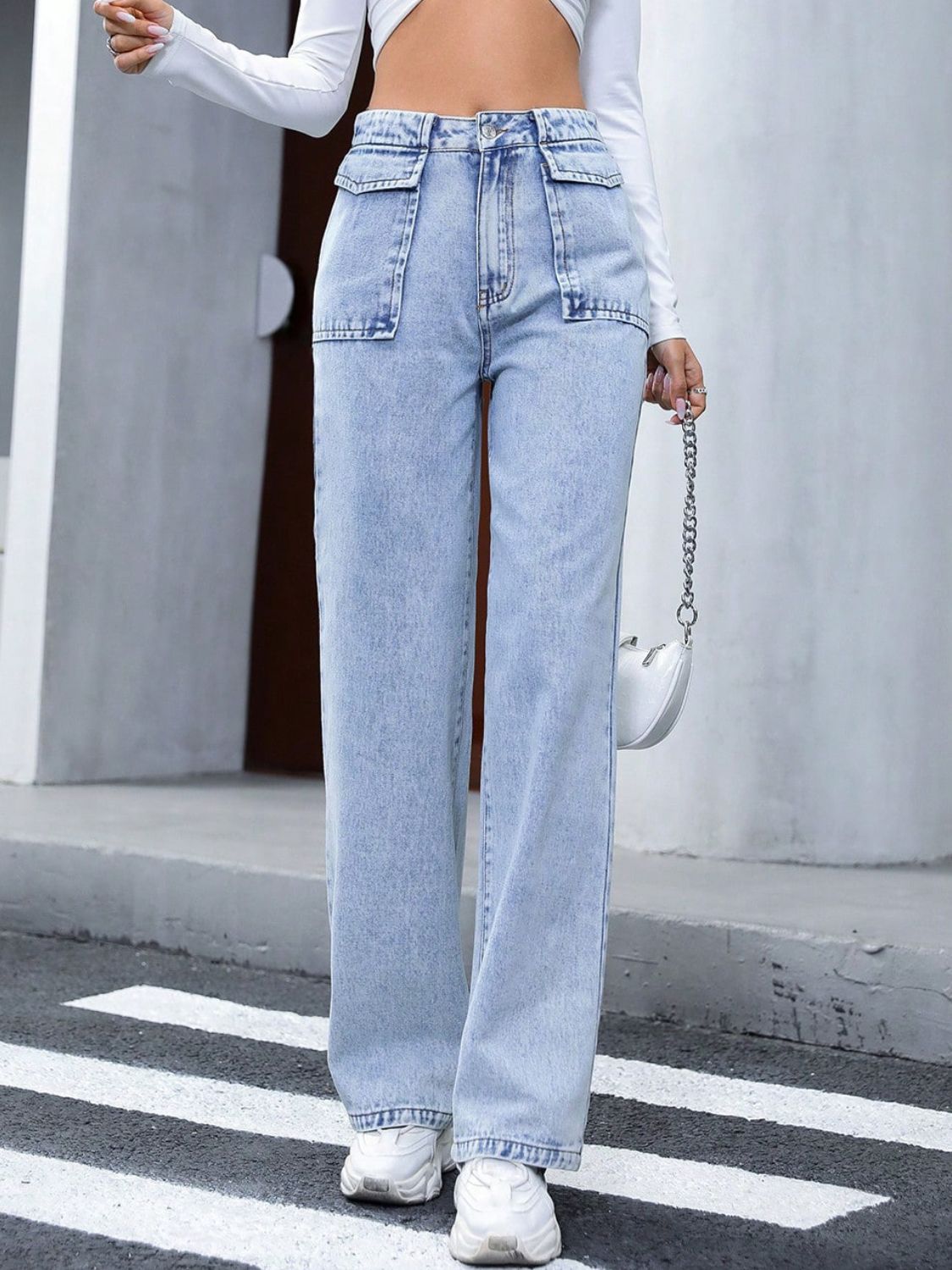 High Waist Straight Jeans - JassyBae