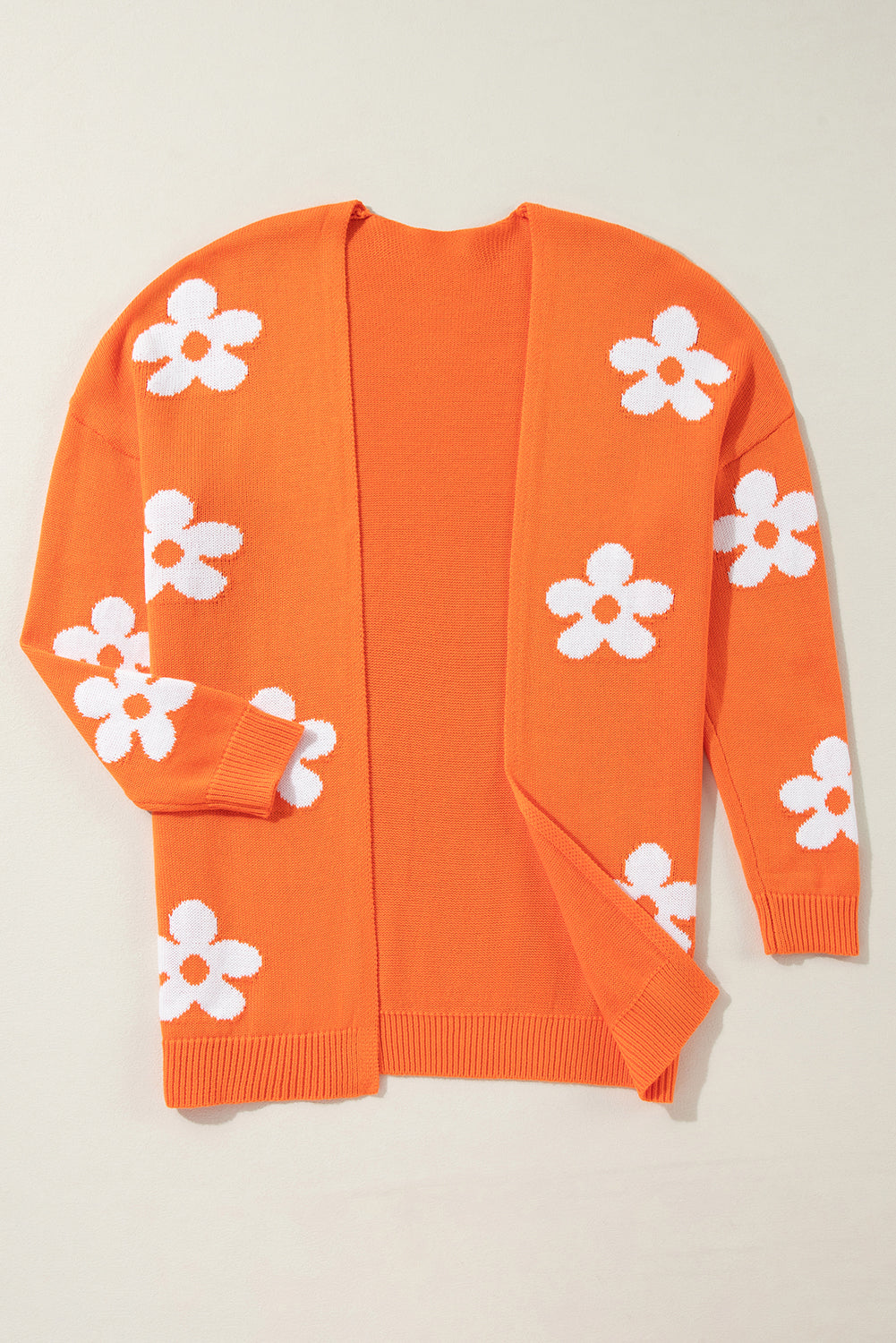 Orange Floral Cardigan