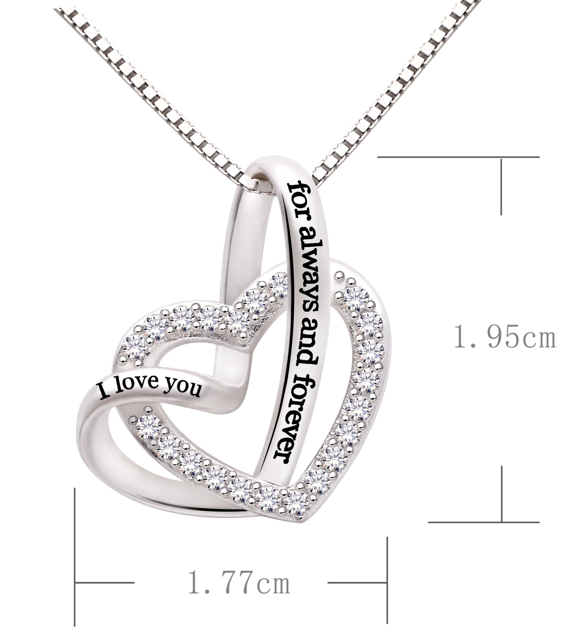 Sterling Silver "I Love You for Always and Forever" Necklace