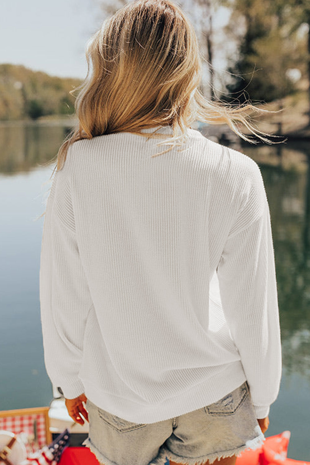 White USA Flag Sweatshirt