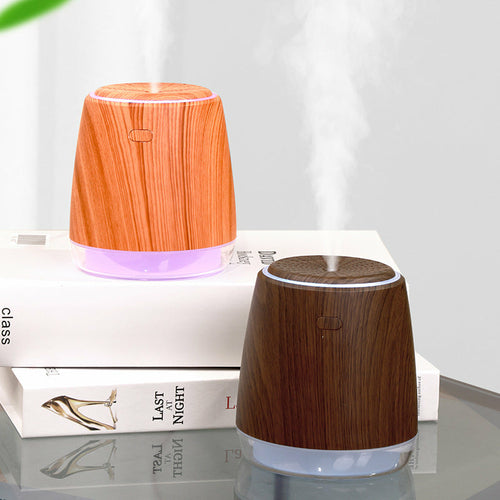 Simple Design And Creative Wood Grain L8 Humidifier Home Car Mini USB