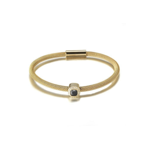 CZ Halo Bangle Bracelet