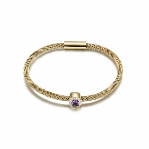 CZ Halo Bangle Bracelet