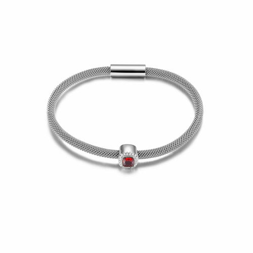 CZ Halo Bangle Bracelet