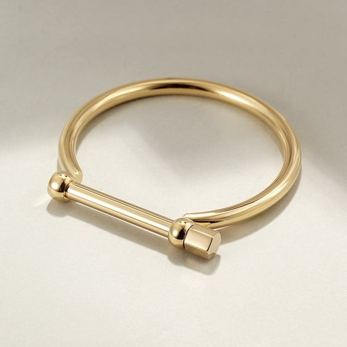 D-Shape Female Screw Bar Bangle