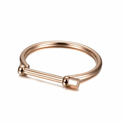 D-Shape Female Screw Bar Bangle