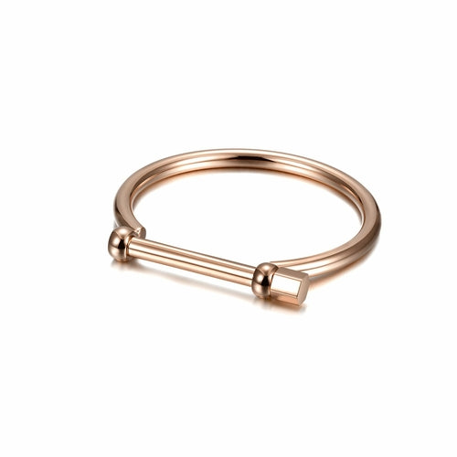 D-Shape Female Screw Bar Bangle