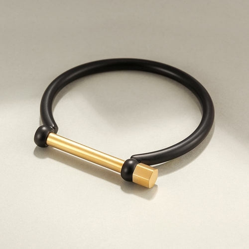 D-Shape Female Screw Bar Bangle