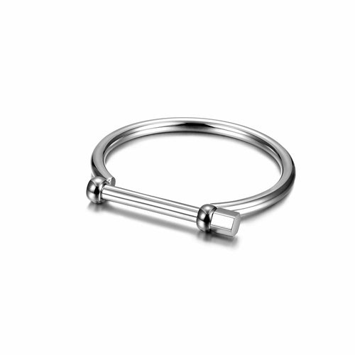 D-Shape Female Screw Bar Bangle