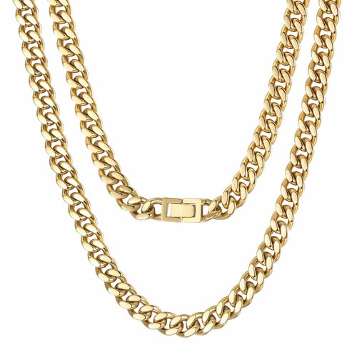 10mm Gold Cuban Chain Necklace