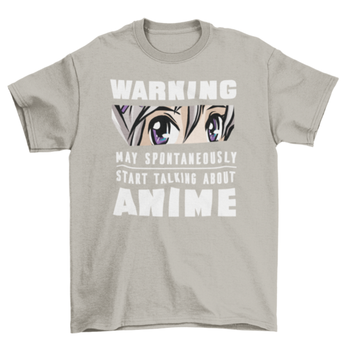 Anime warning t-shirt