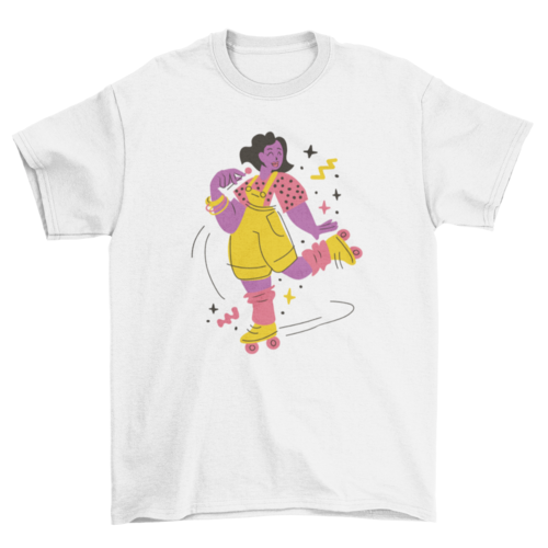 80s Roller-skating Girl T-Shirt