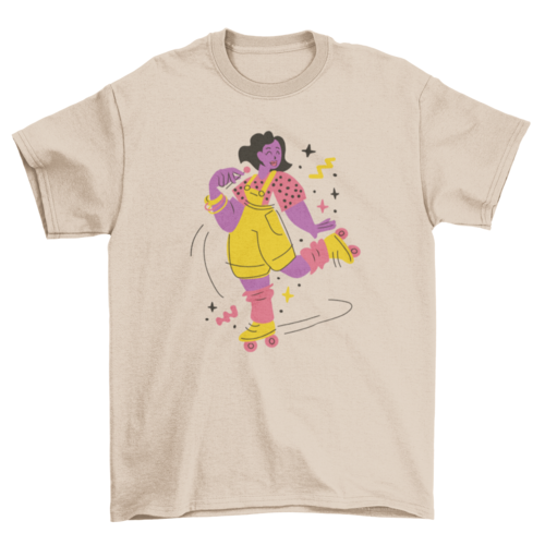 80s Roller-skating Girl T-Shirt