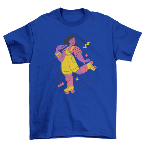 80s Roller-skating Girl T-Shirt