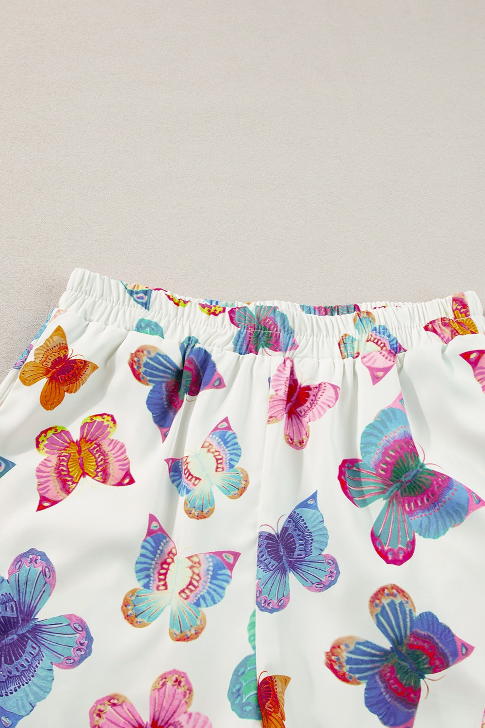 Butterfly Half Sleeve Top and Shorts Set - JassyBae