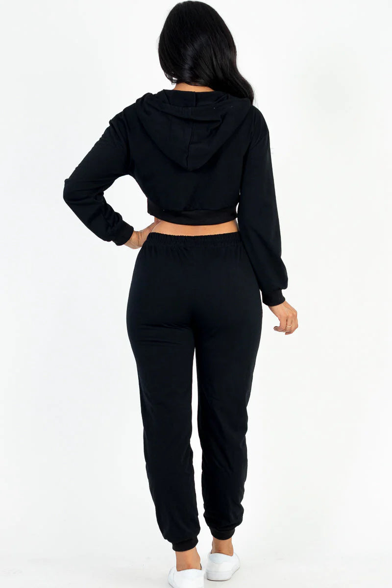 Half Zip Hoodie and Joggers Set