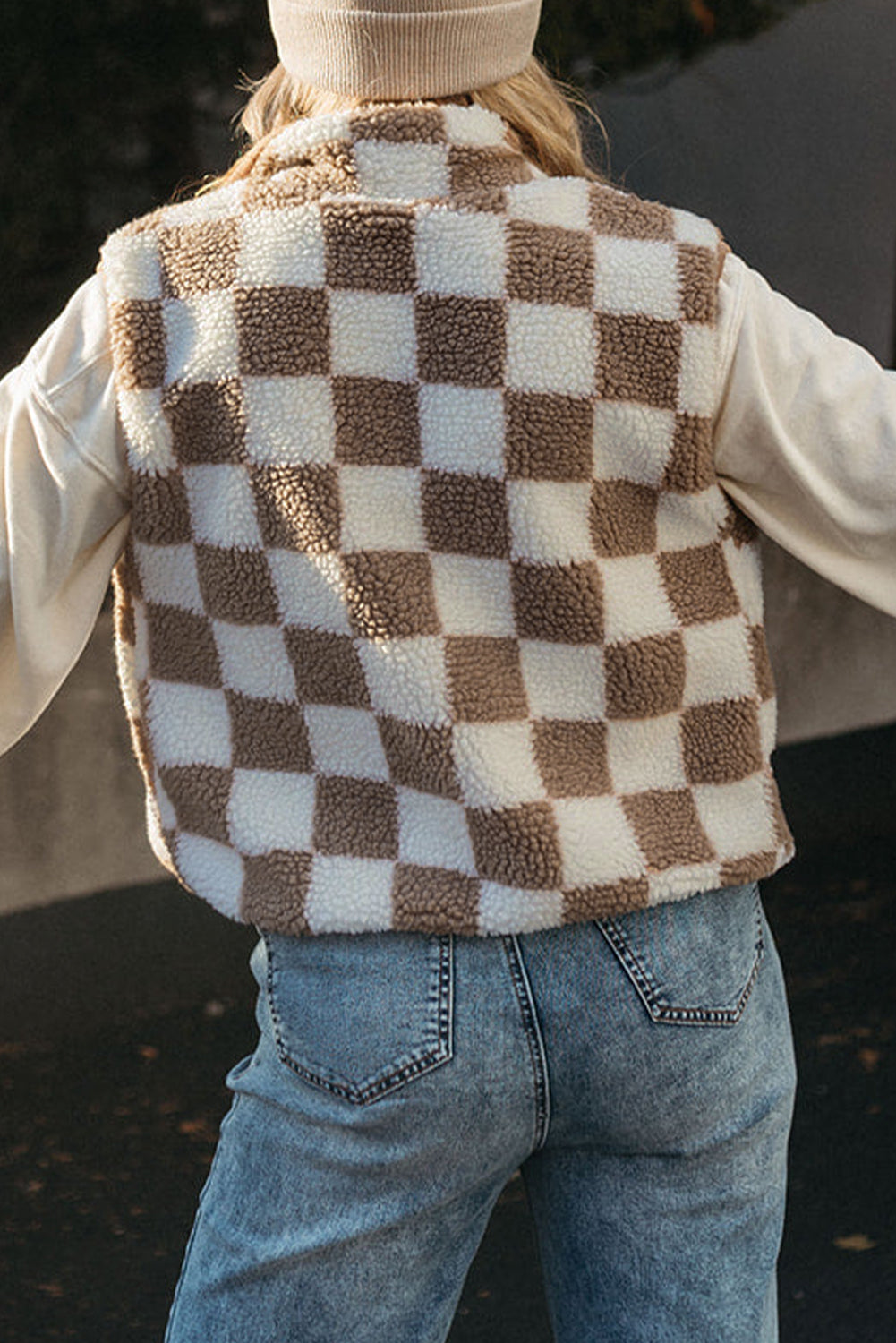 Checkered Collared Vest