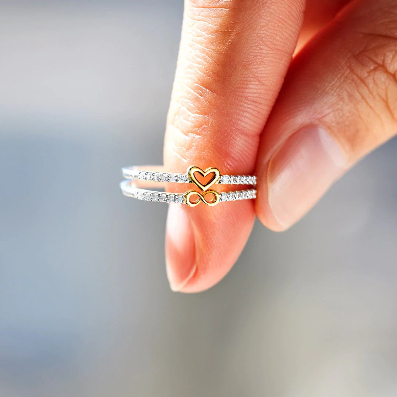 Zircon 925 Sterling Silver Heart Shape Ring - JassyBae