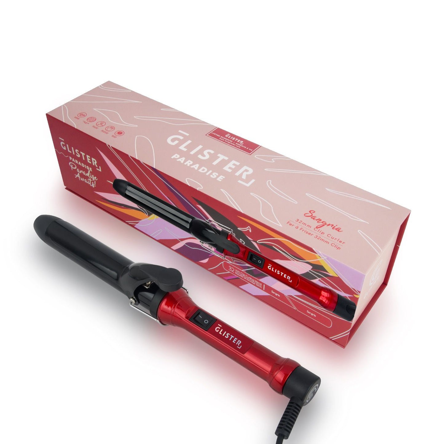 Paradise 32mm Max Volume Hair Curler - Sangria