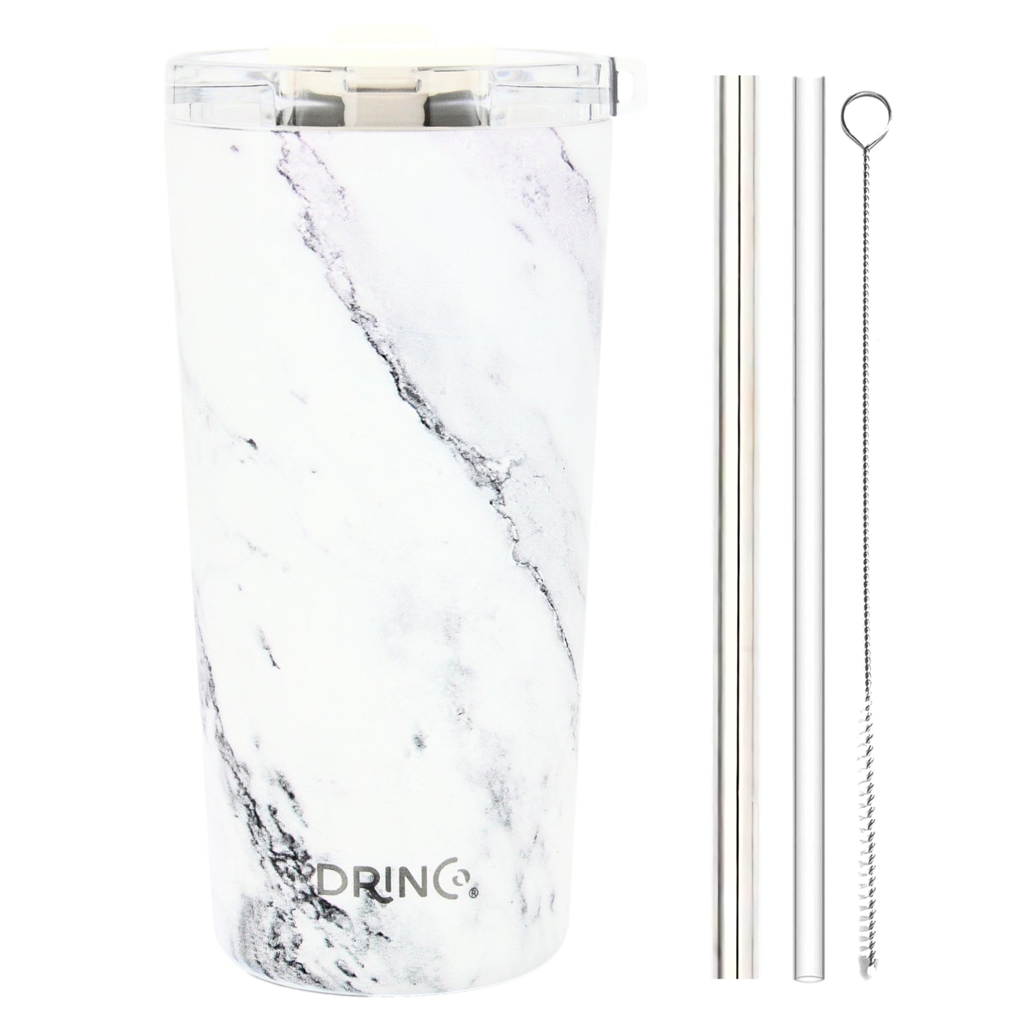 DRINCO® Seattle 20oz Insulated Tumbler Leakproof-Calacatta Marble