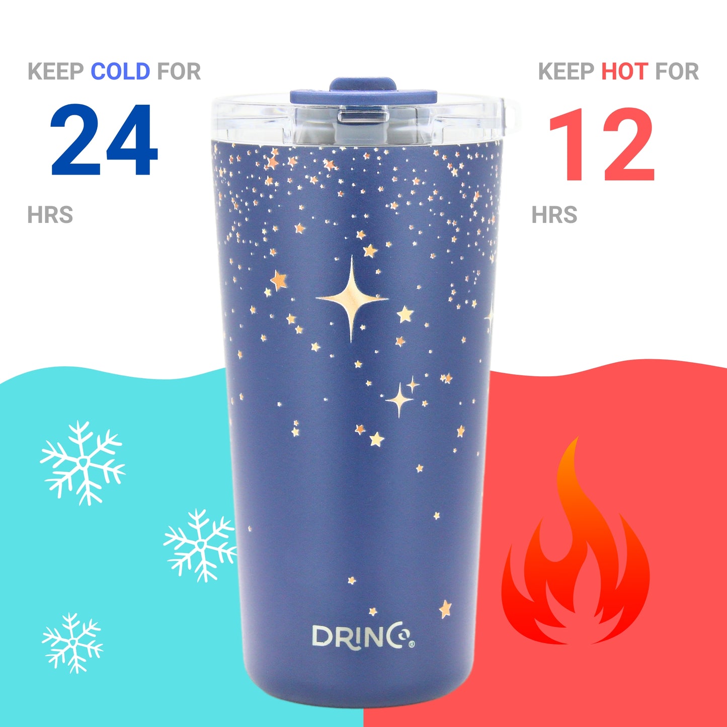 DRINCO® Seattle 20oz Insulated Tumbler Leakproof w/straw-North Star