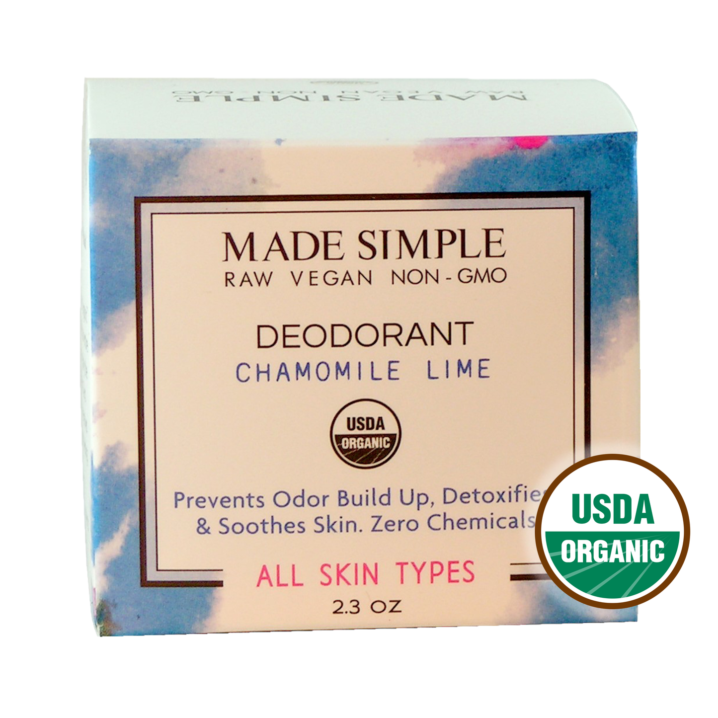 Certified Organic Vegan Chamomile Lime Deodorant