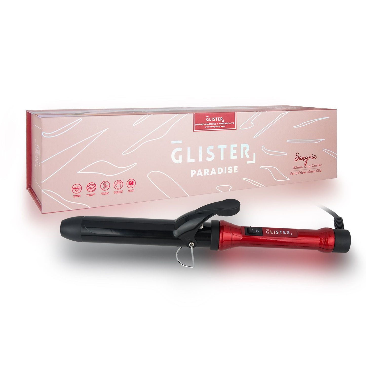 Paradise 32mm Max Volume Hair Curler - Sangria