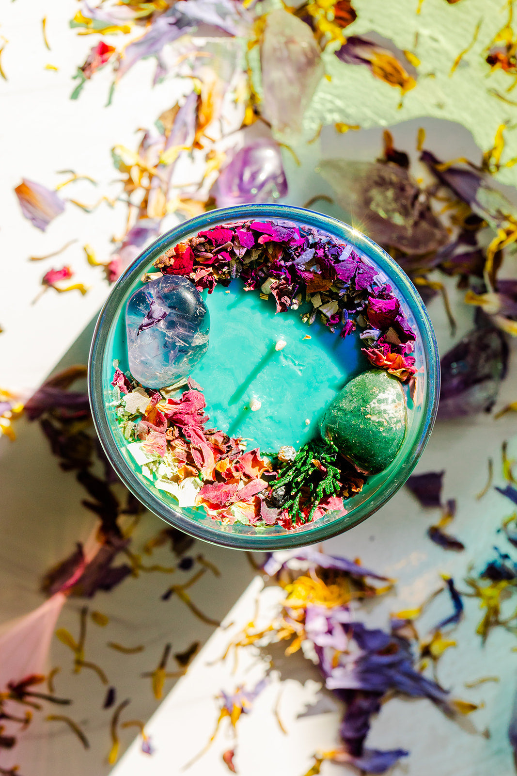 Vegan Soy Crystal Affirmation Candle | ABUNDANCE IS MY BIRTHRIGHT