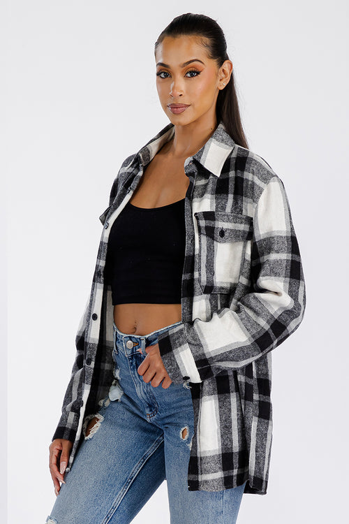 Boyfriend Oversized Soft Flannel Shacket