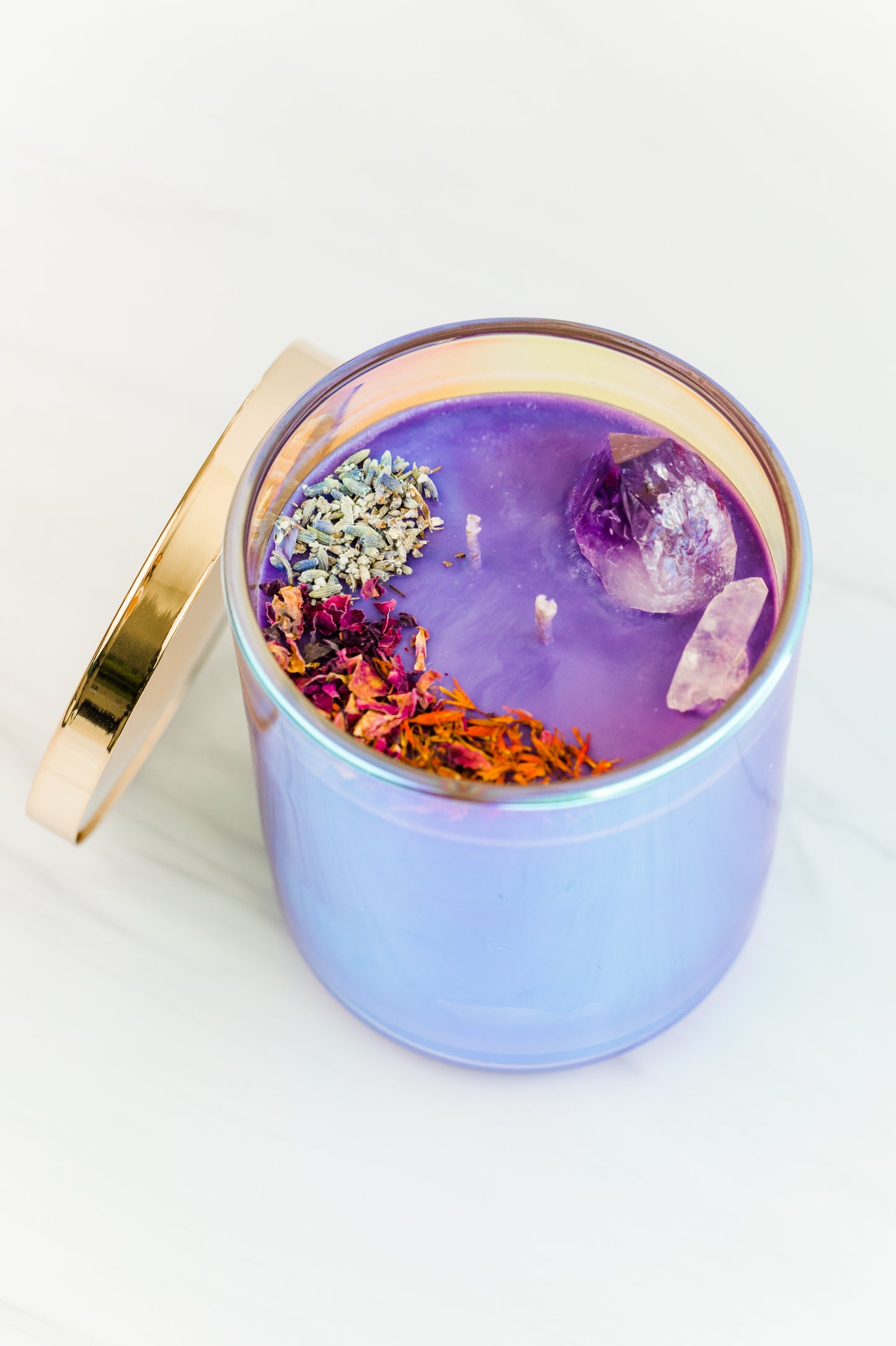 Vegan Soy Crystal Affirmation Candle | I AM