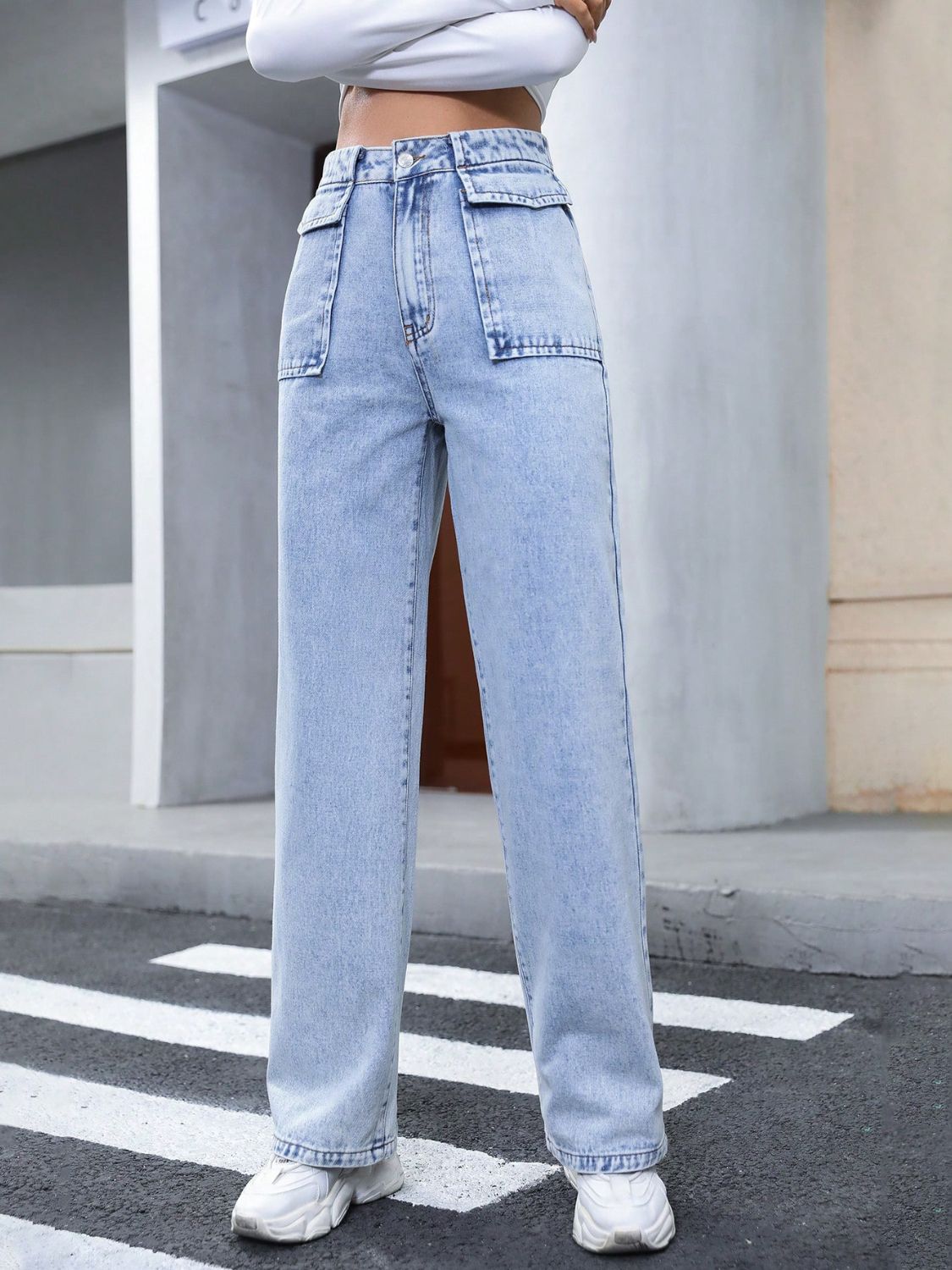 High Waist Straight Jeans - JassyBae