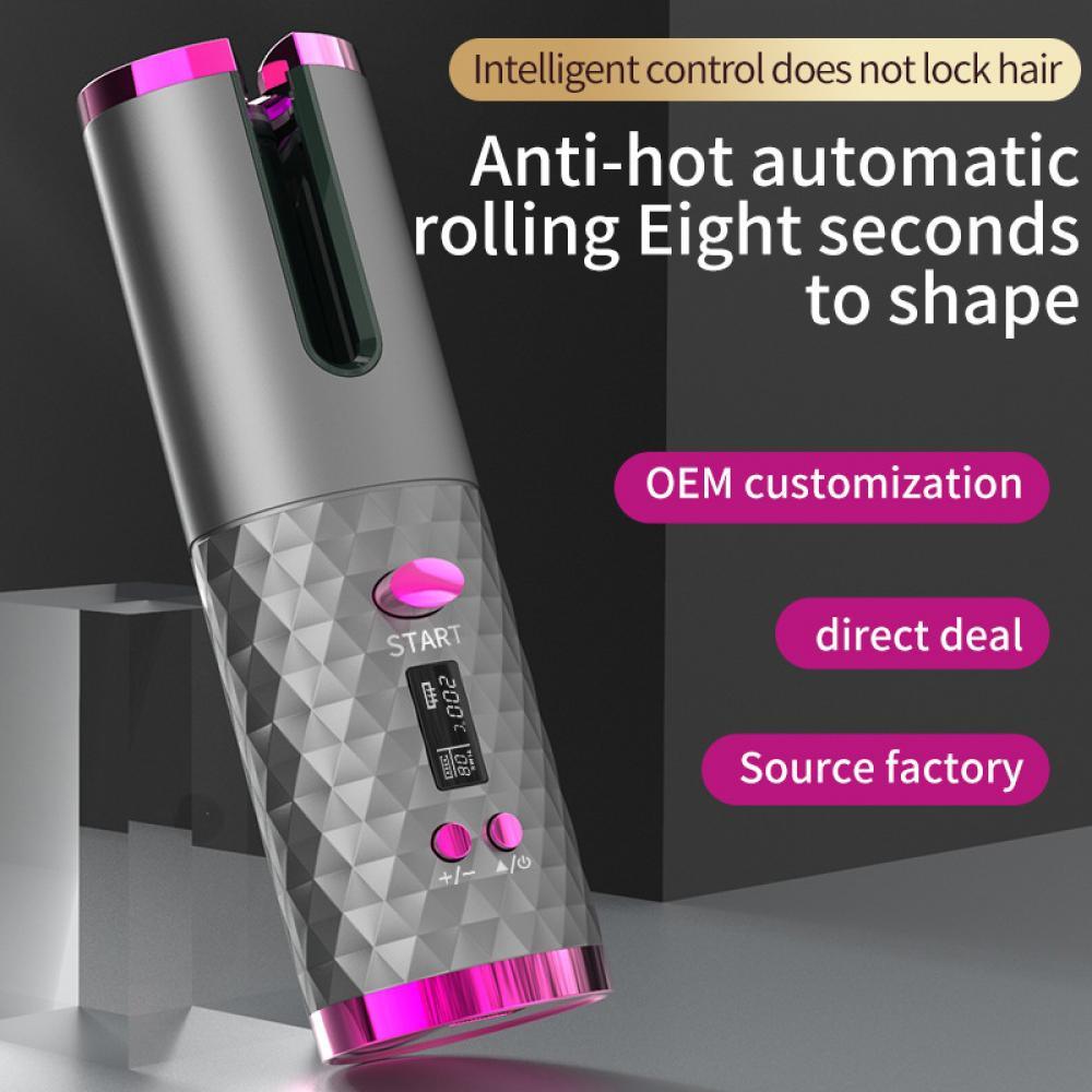 Wireless Automatic Hair Curling Iron Rotating Ceramic