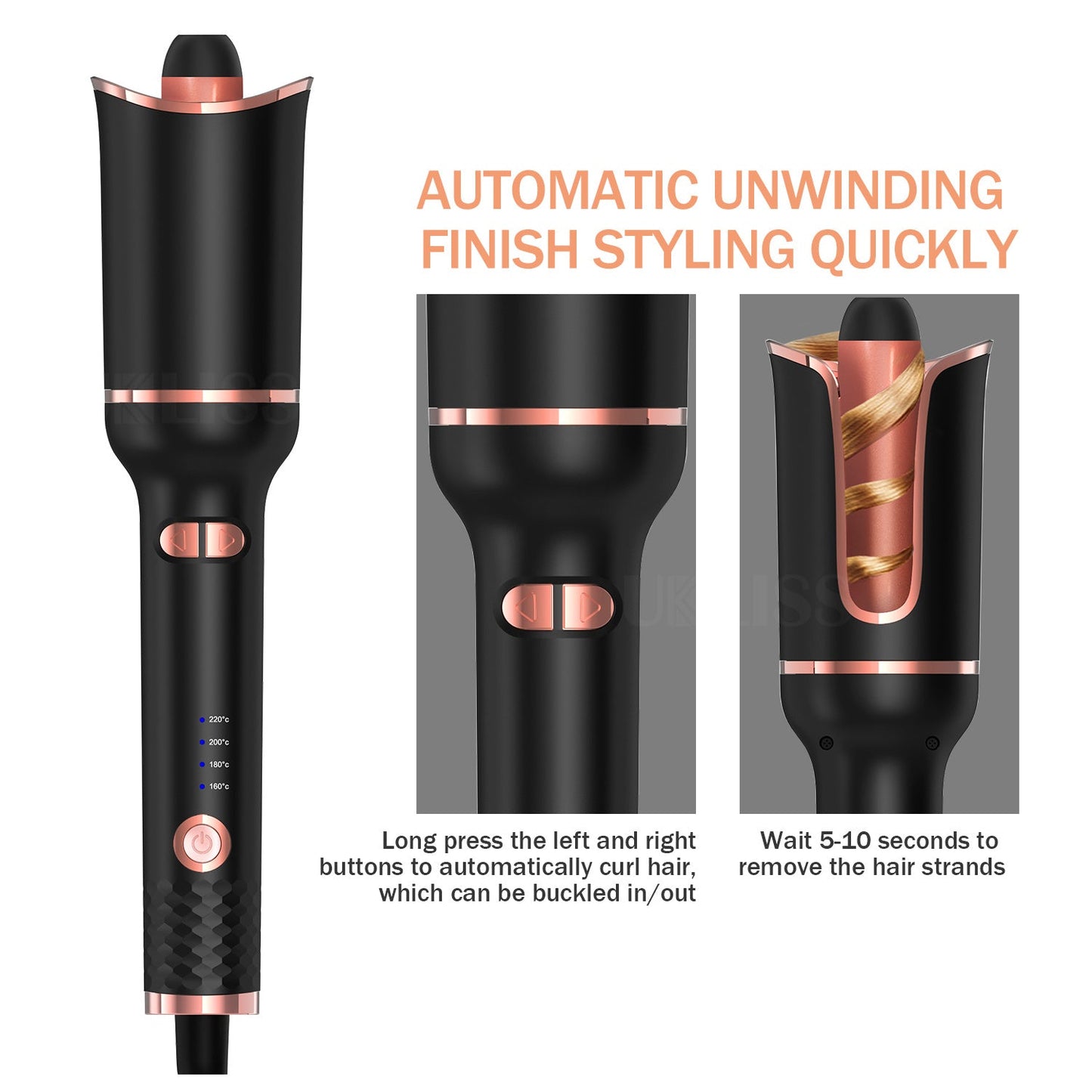 Automatic Rotating Hair Curling Wand