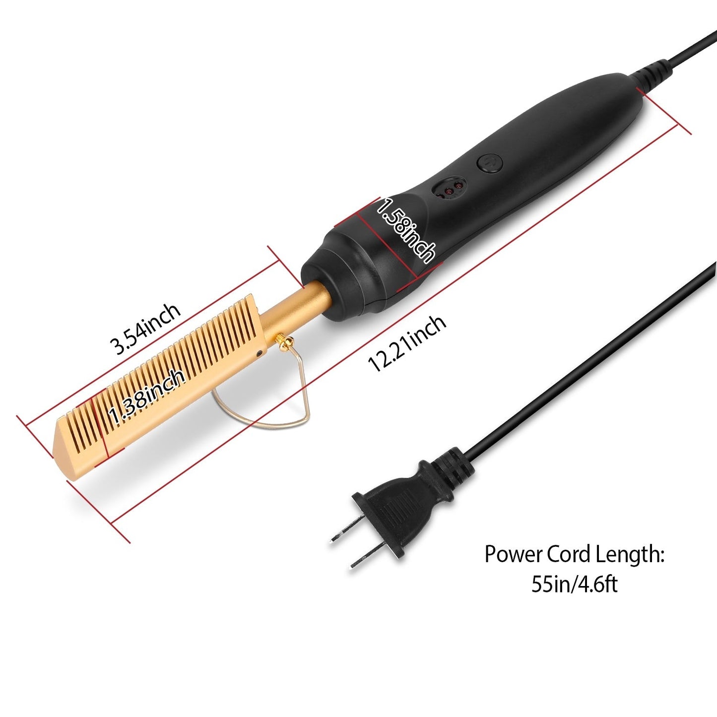 Electric Heating Hair Comb Straightener