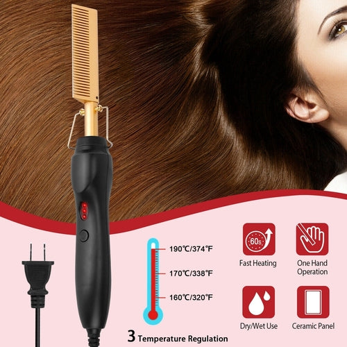 Electric Heating Hair Comb Straightener