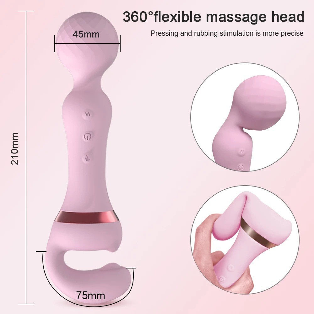 Women's Double-Headed Climax Vibrator Multi-Purpose Device Big Head Strong Shock