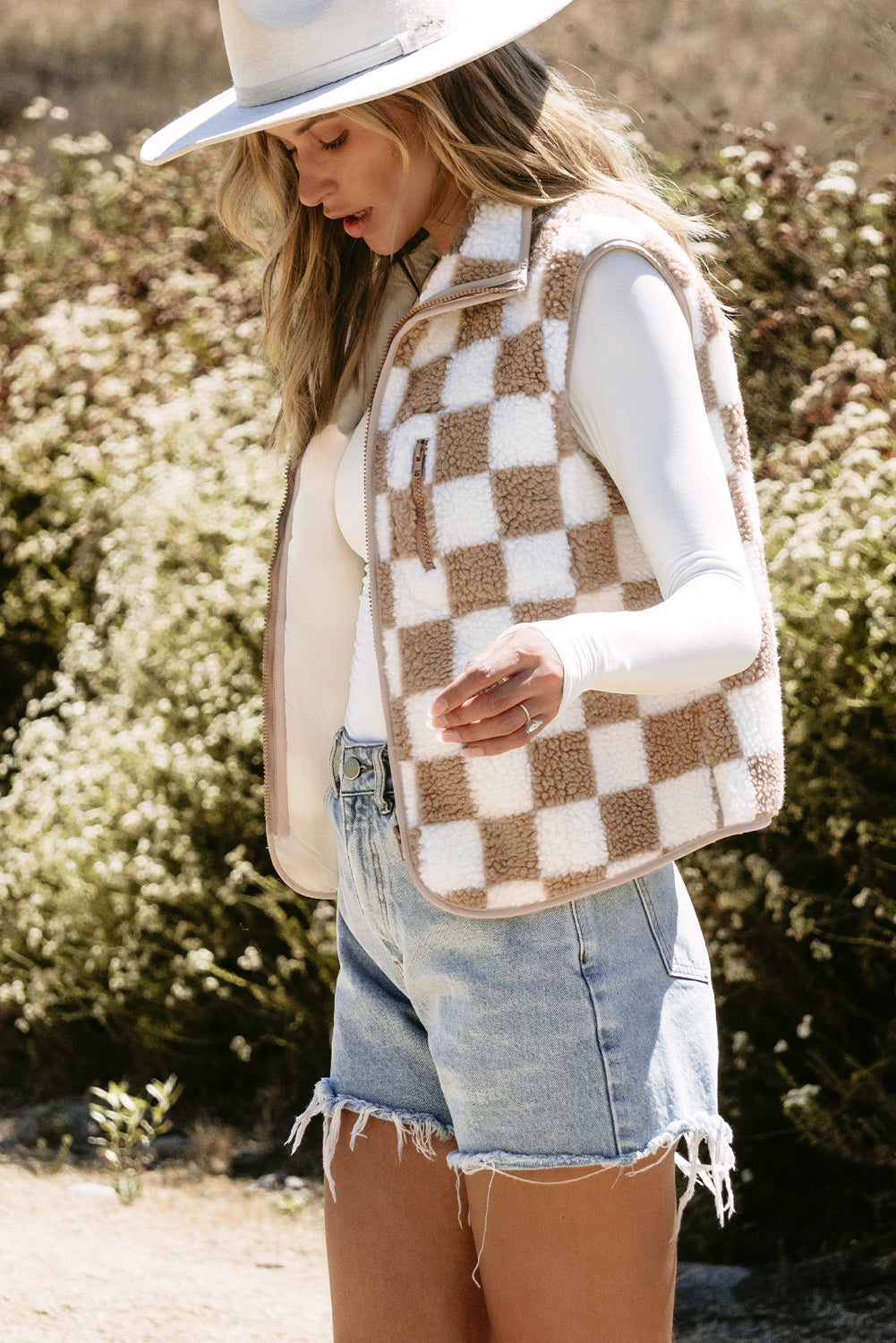 Checkered Collared Vest