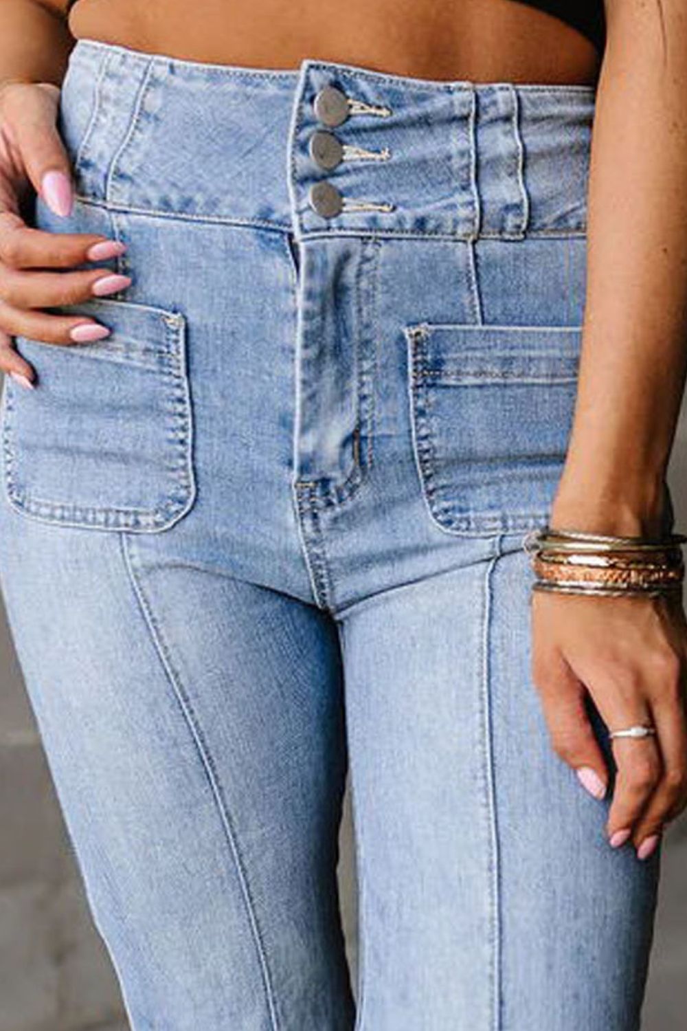 High Waist Bootcut Jeans - JassyBae