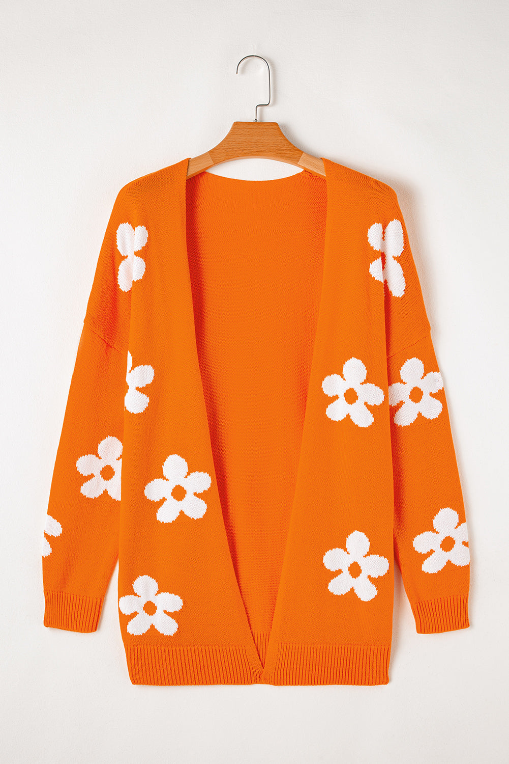 Orange Floral Cardigan